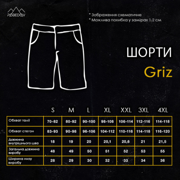Шорты Pobedov Griz Темно-серый - 8