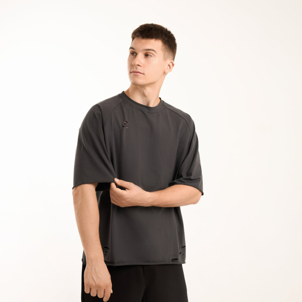 Футболка Pobedov Fade Темно-сірий - 2