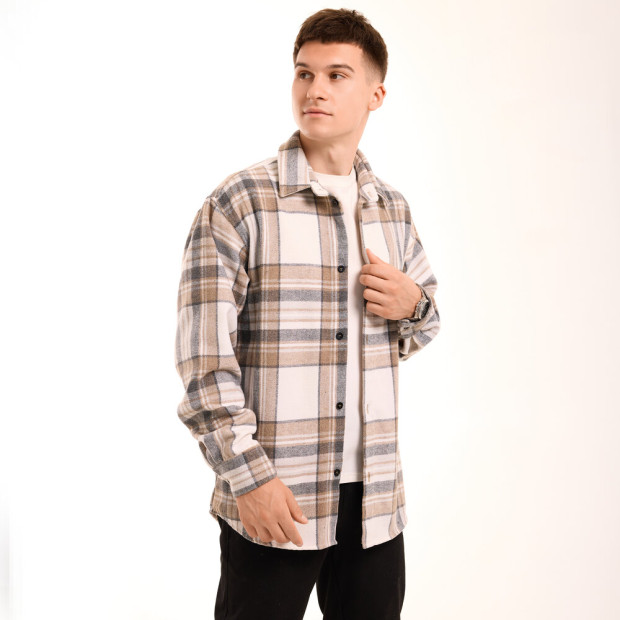 Рубашка Pobedov Tartan Бежевый - 