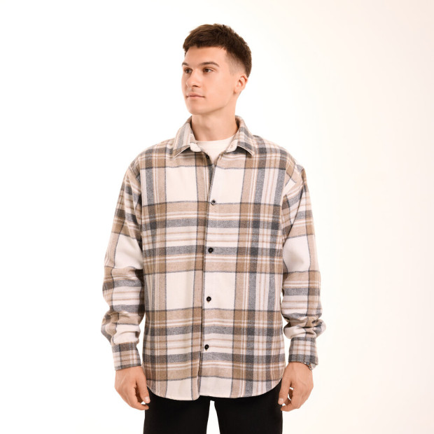 Сорочка Pobedov Tartan Бежевий - 1