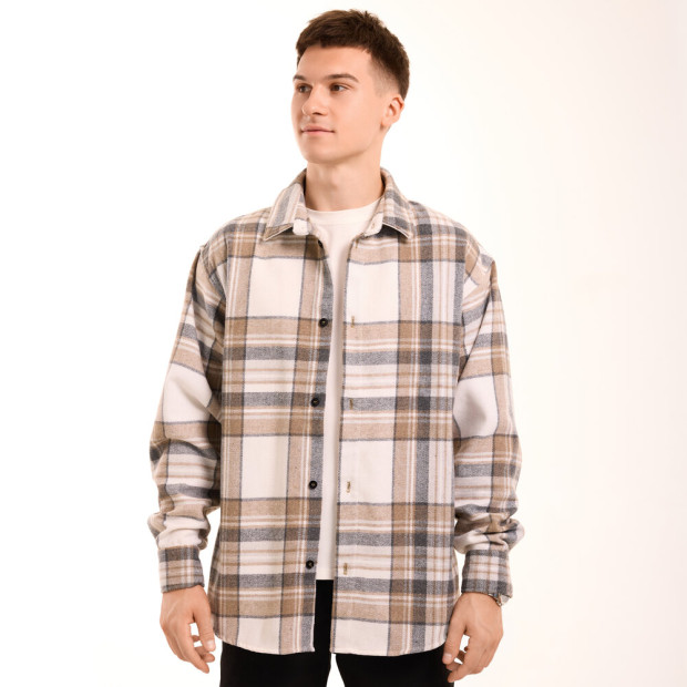 Сорочка Pobedov Tartan Бежевий - 2
