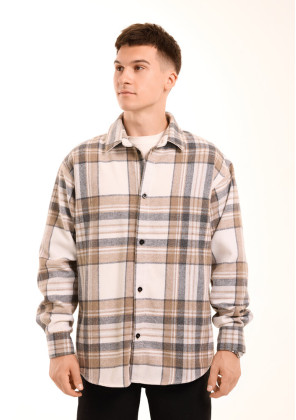 Сорочка Pobedov Tartan Бежевий 2