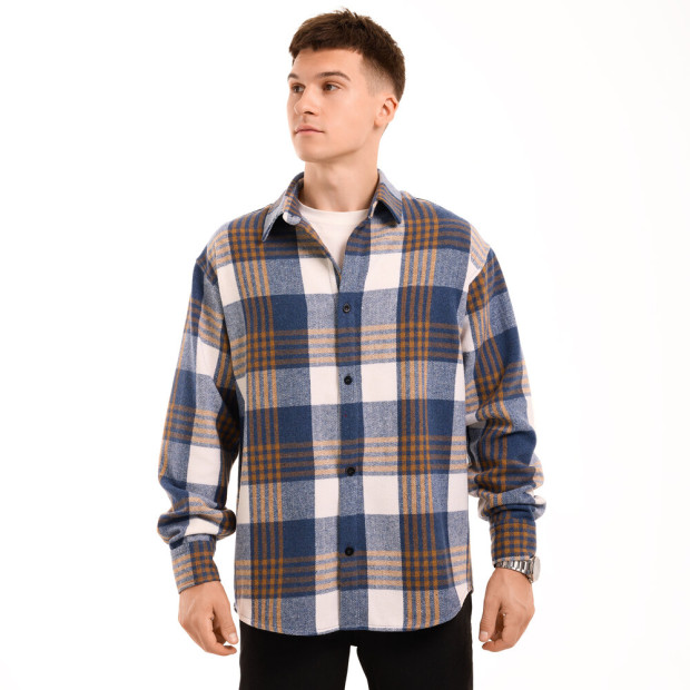 Сорочка Pobedov Tartan Синій - 1
