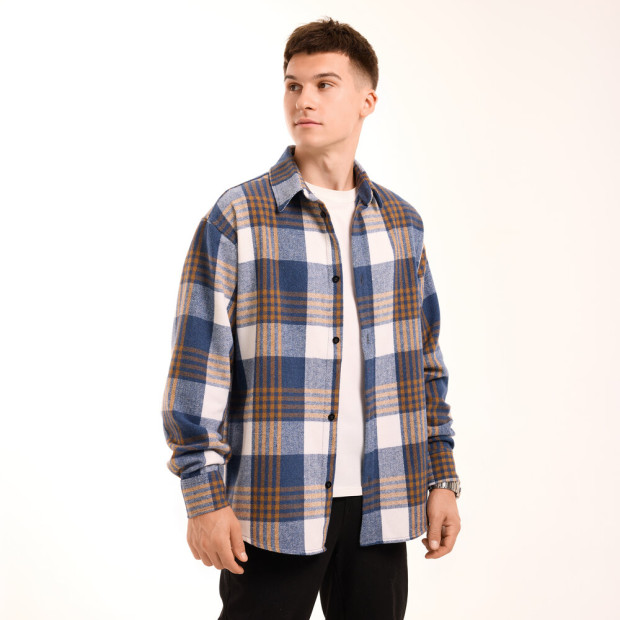 Сорочка Pobedov Tartan Синій - 