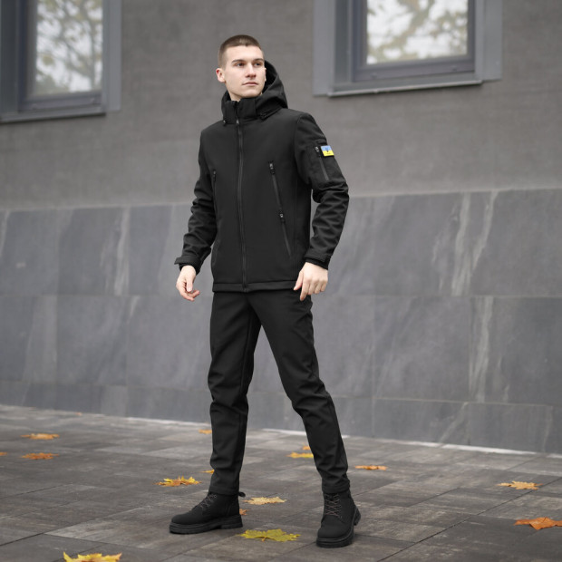 Комплект Pobedov Куртка Motive + Штани Point Чорний Черный - 