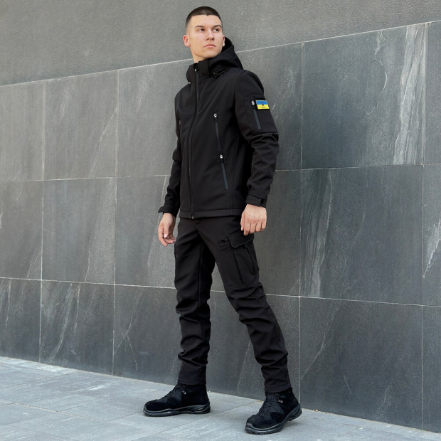 Комплект Pobedov Куртка Motive + Штани Static Чорний Черный - 