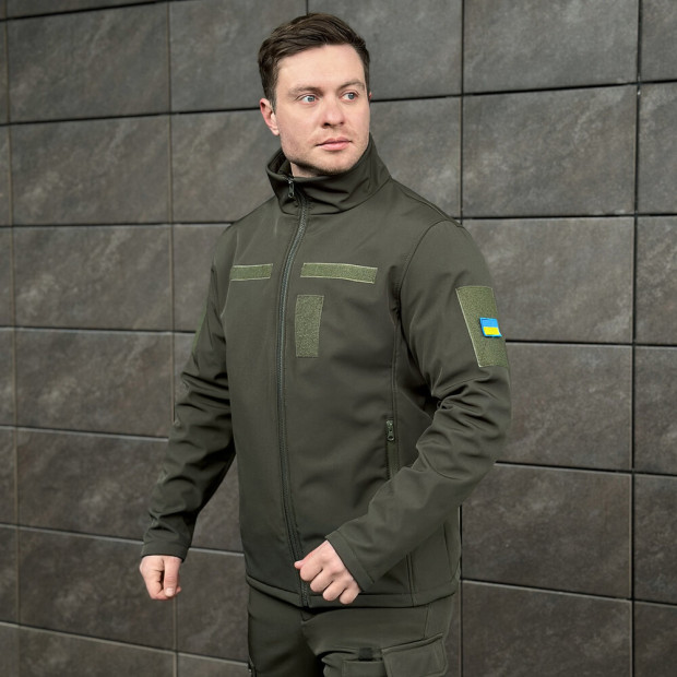 Куртка Pobedov Shadow з липучками Хакі - 