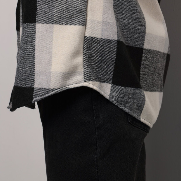Сорочка Pobedov Tartan Чорно-білий - 5