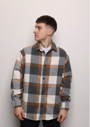 Недавно просмотренные Рубашка Pobedov Tartan Сіро-коричневий