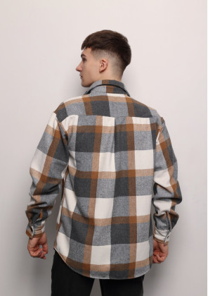Недавно просмотренные Рубашка Pobedov Tartan Сіро-коричневий 2