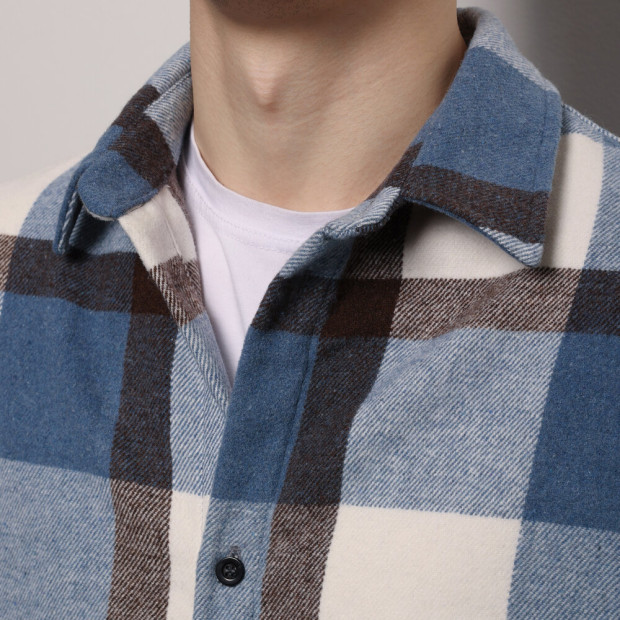 Сорочка Pobedov Tartan Синьо-чорний - 3