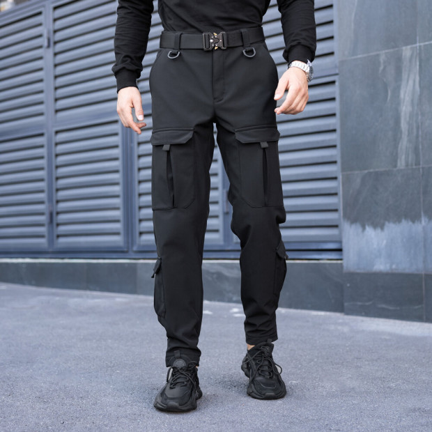 Штани-карго Pobedov Hardy Чорний - 1