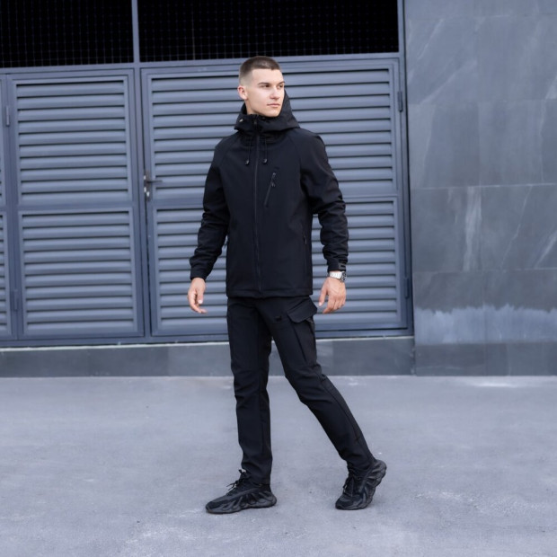Комплект Pobedov Куртка Matrix + Штани Static Чорний - 