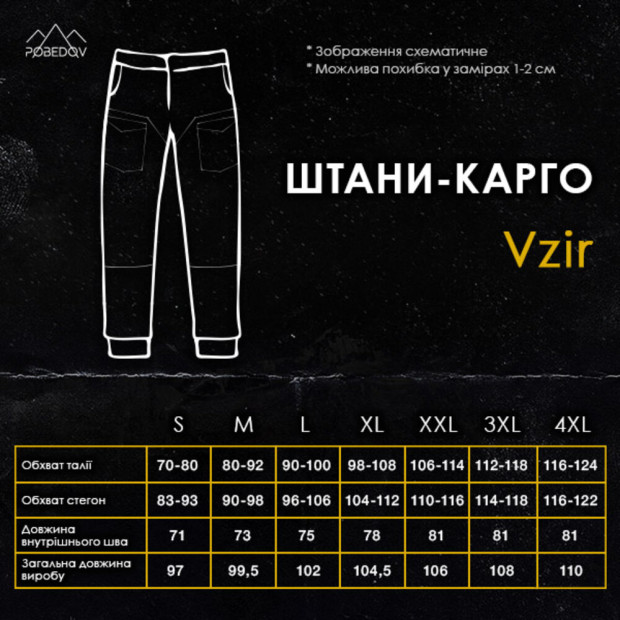 Штаны-карго Pobedov Vzir Черный - 8