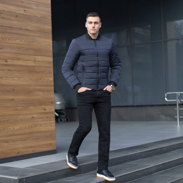 Бомбер Pobedov Povezlo Темно-синій - 2
