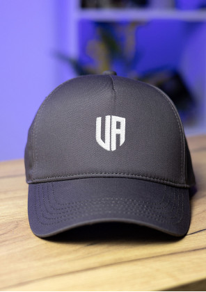 Кепка Pobedov Trucker Cotton - UA біла вишивка Антрацит