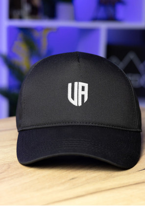 Кепка Pobedov Trucker Cotton - UA біла вишивка Чорний