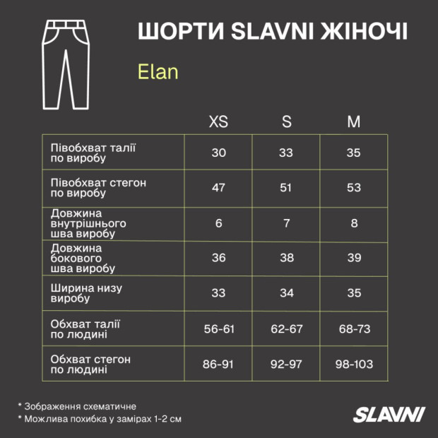 Шорты Slavni Elan женские Лимонный - 5