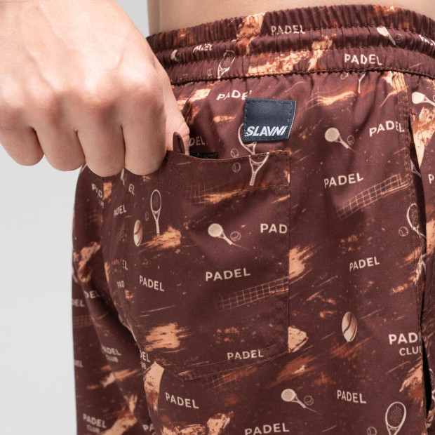 Шорты для плавания Slavni Swimming Pool Print Padel Brown - 5