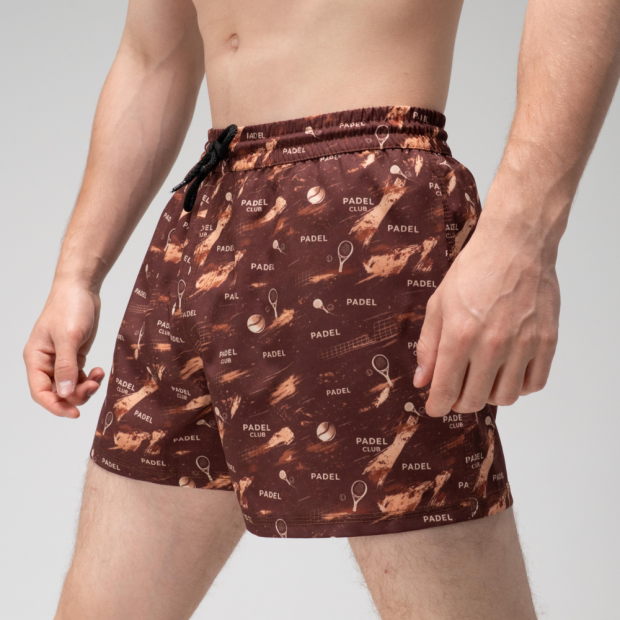 Шорты для плавания Slavni Swimming Pool Print Padel Brown - 1