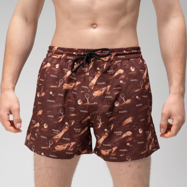 Шорти для плавання Slavni Swimming Pool Print Padel Brown - 