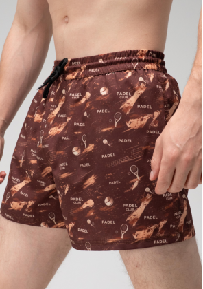 Шорти для плавання Slavni Swimming Pool Print Padel Brown 2