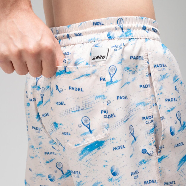 Шорты для плавания Slavni Swimming Pool Print Padel Cream - 5