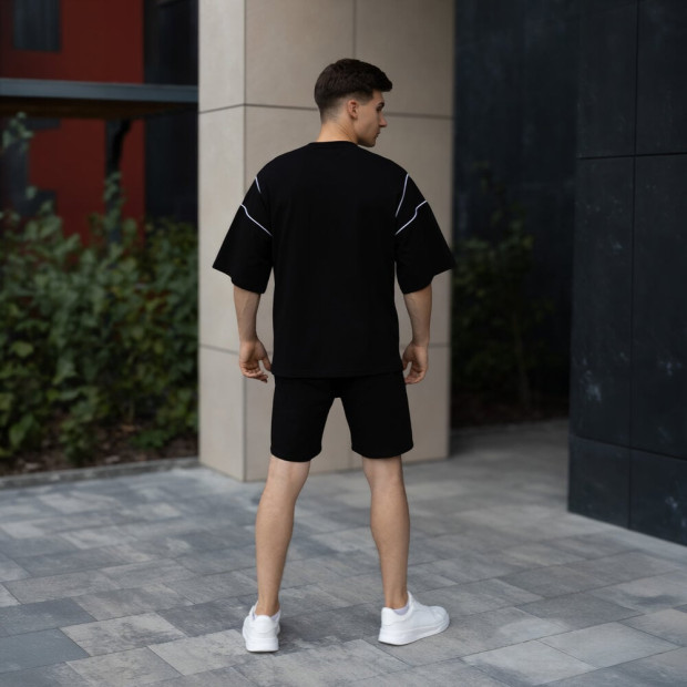 Комплект Футболка Slavni Outline + Шорти Pobedov Shape Чорний - 8