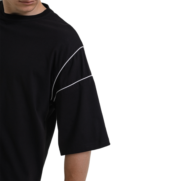 Комплект Футболка Slavni Outline + Шорти Pobedov Shape Чорно-бежевий - 3