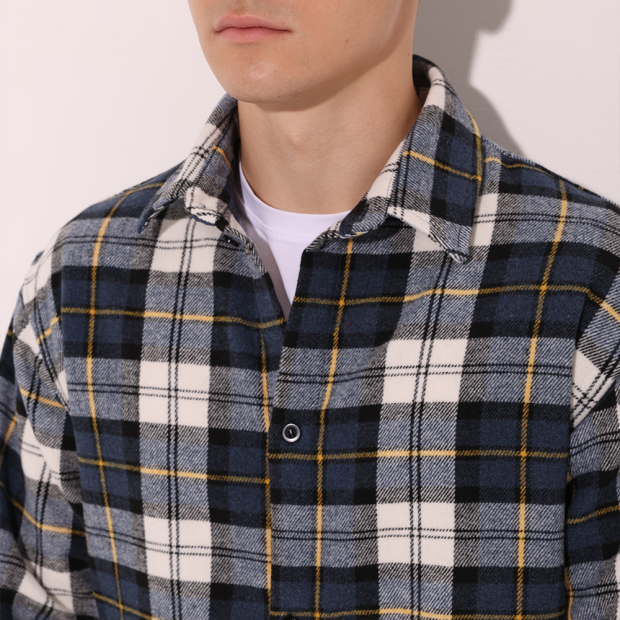 Рубашка Pobedov Tartan Синьо-блакитний - 2