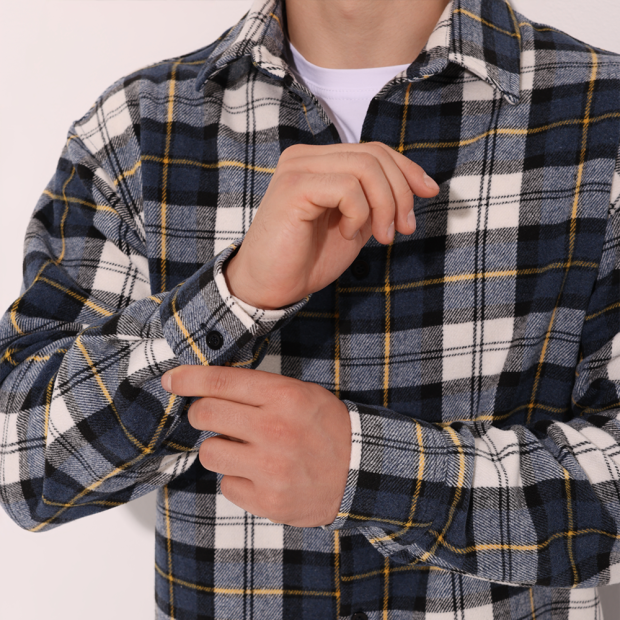 Рубашка Pobedov Tartan Синьо-блакитний - 3