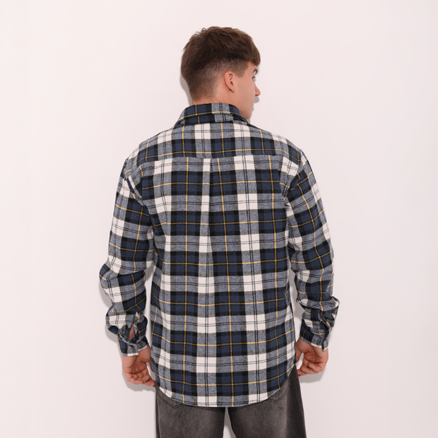Рубашка Pobedov Tartan Синьо-блакитний - 5