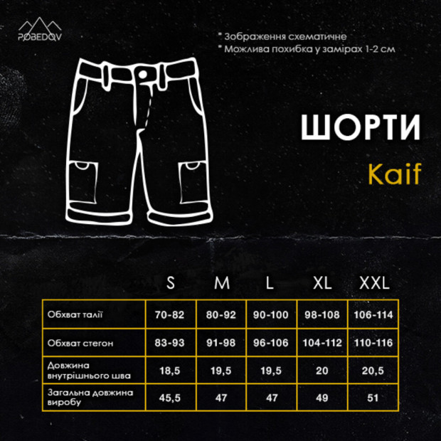 Шорти Pobedov Kaif Хакі - 4
