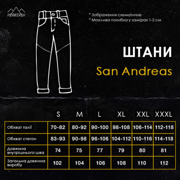 Штани-карго Pobedov San Andreas Чорно-коричневий - 5