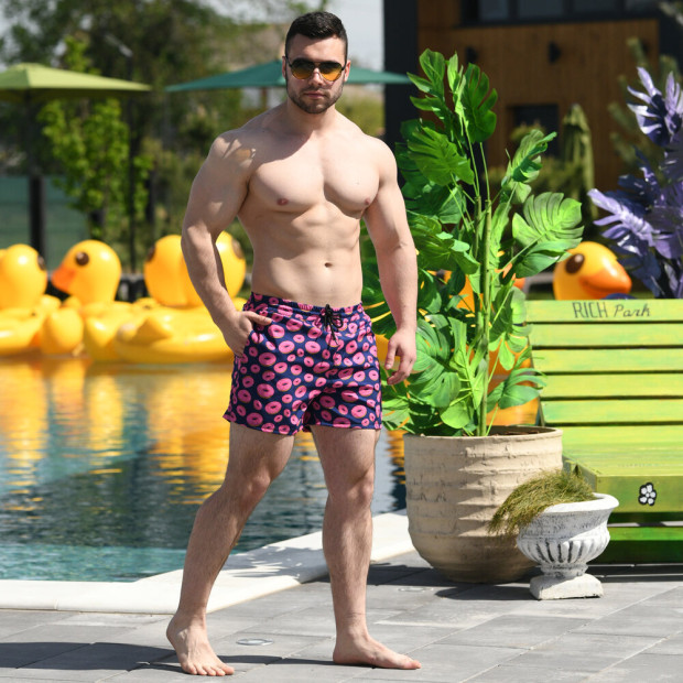 Шорти для плавання Pobedov Pool day Ponchiki Темно-синій - 6