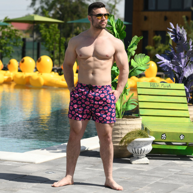 Шорти для плавання Pobedov Pool day Ponchiki Темно-синій - 3
