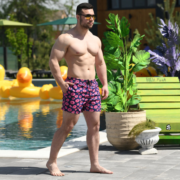 Шорти для плавання Pobedov Pool day Ponchiki Темно-синій - 1