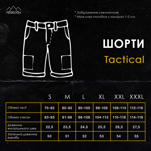 Шорти Pobedov Tactical B2 Чорний - 6