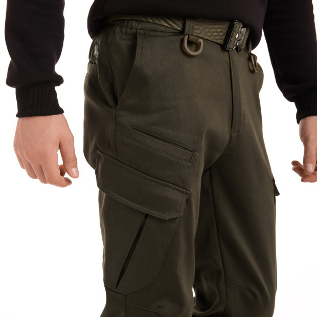 Штани-карго Pobedov trousers Tactical ЗИМА Хакі - 5