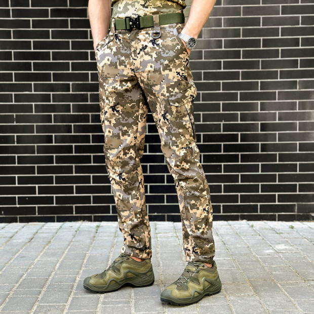 Штаны-карго Pobedov Tactical Soft Waterproof Fixed Пиксель - 