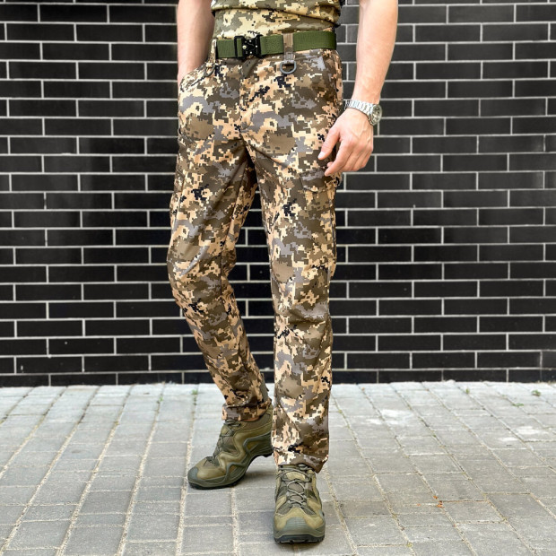 Штаны-карго Pobedov Tactical Soft Waterproof Fixed Пиксель - 1