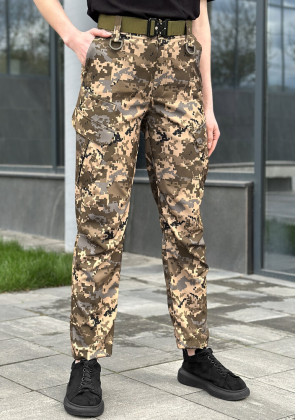 Штани-карго Pobedov Tactical Soft Waterproof Жіночі Піксель