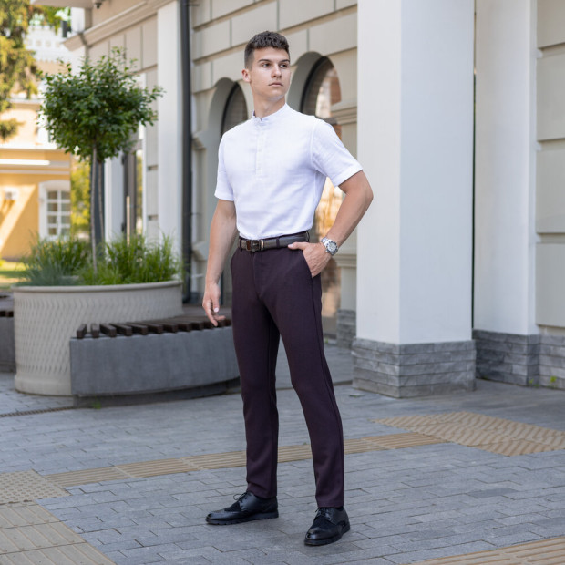 Штаны Pobedov 100% V2 Бордовый - 4