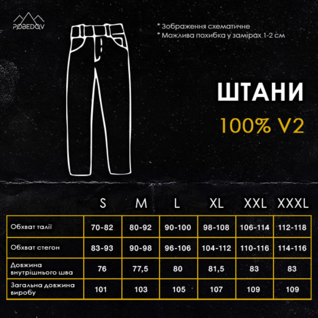 Штани Pobedov 100% V2 Бордовий - 6