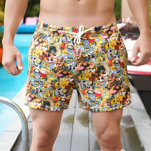 Шорти для плавання Pobedov Pool day Old Multiki Жовтий - 